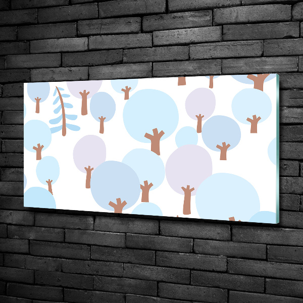 Foto glasbild Bunte Bäume