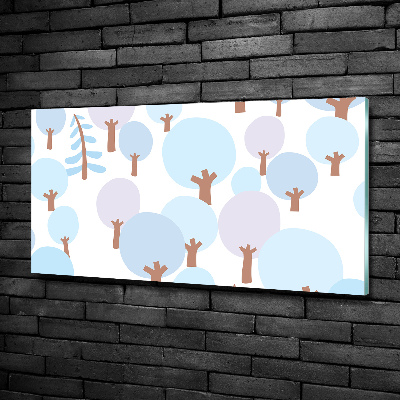 Foto glasbild Bunte Bäume