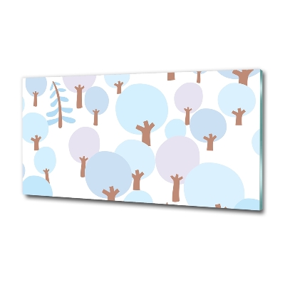 Foto glasbild Bunte Bäume