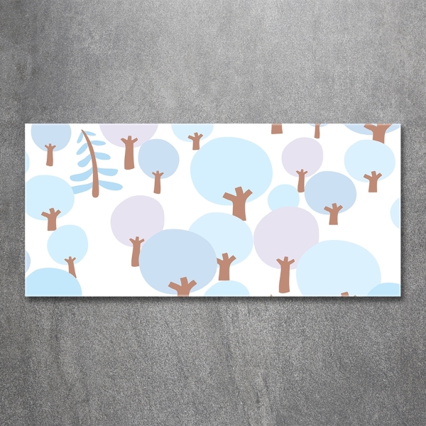 Foto glasbild Bunte Bäume