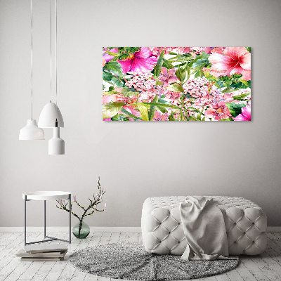 Bild auf glas Blumenmuster