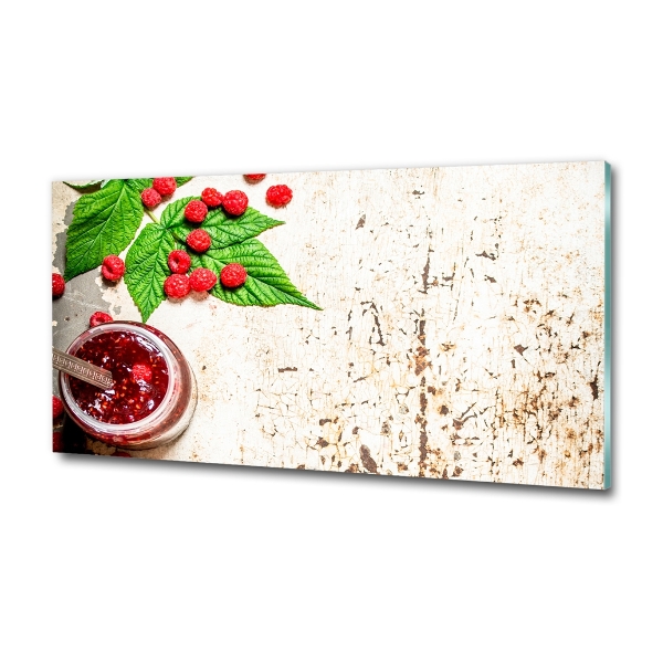 Bild auf glas Himbeermarmelade