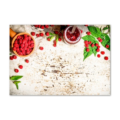 Bild auf glas Himbeermarmelade