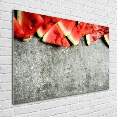 Glasbild Geschnittene Wassermelone