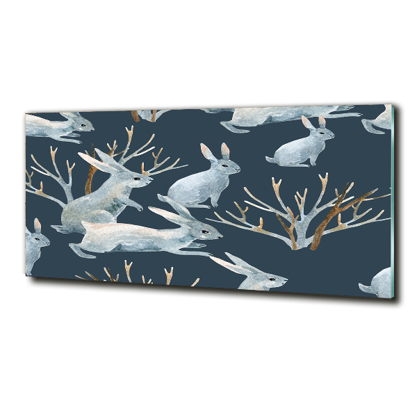 Foto glasbild Kaninchen im Winter