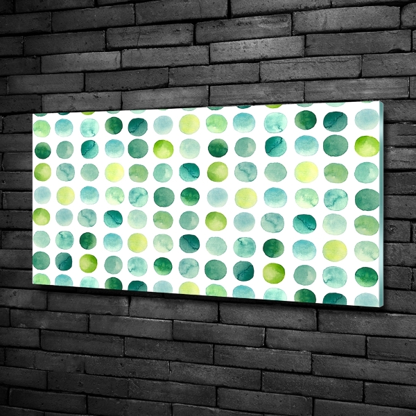 Bild auf glas Grüne Punkte