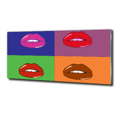 Foto glasbild Bunte Lippen