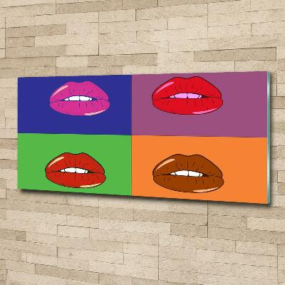 Foto glasbild Bunte Lippen