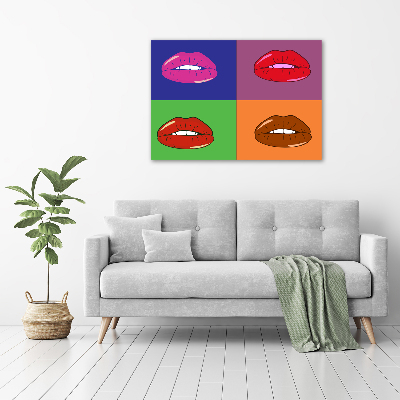Foto glasbild Bunte Lippen