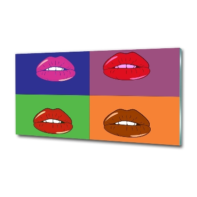 Foto glasbild Bunte Lippen
