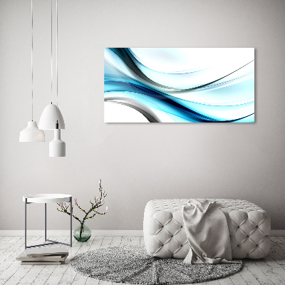 Glasbild Abstrakte Wellen