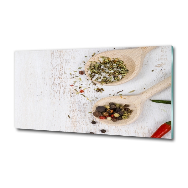Glasbild Gemüse und Gewürze