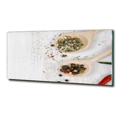 Glasbild Gemüse und Gewürze