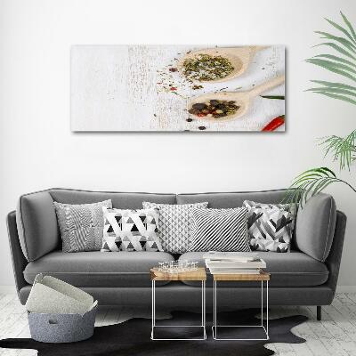 Glasbild Gemüse und Gewürze