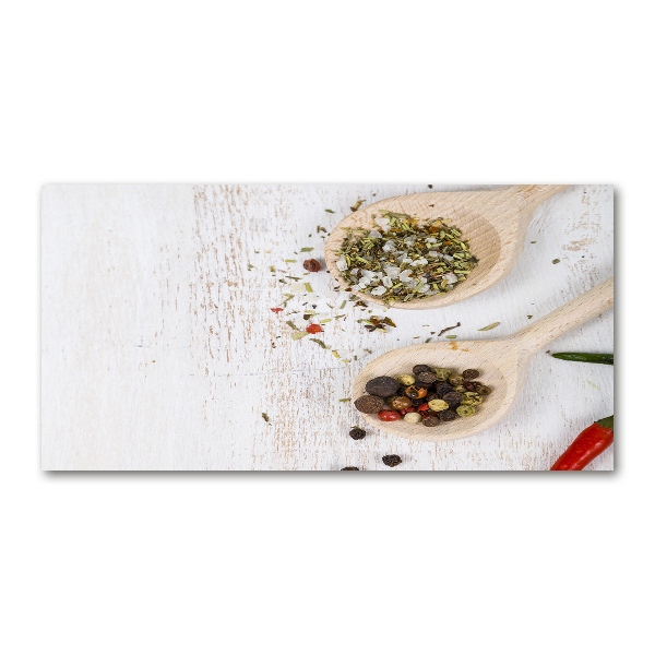Glasbild Gemüse und Gewürze