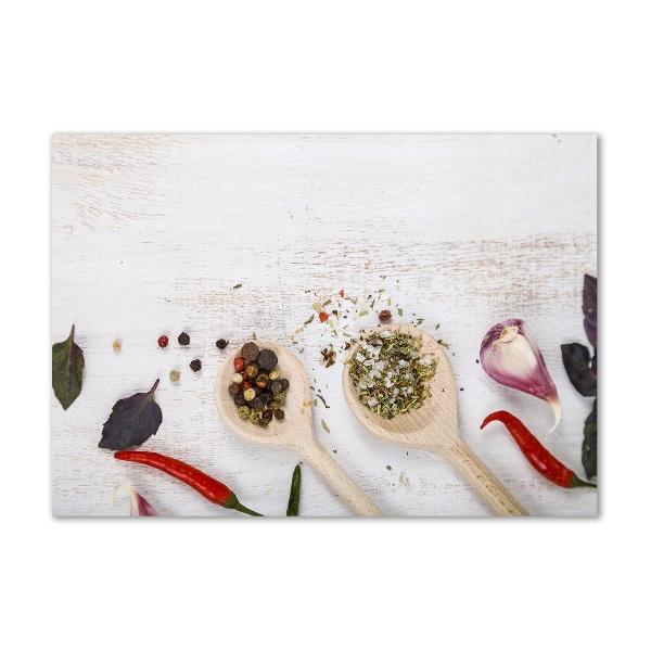 Glasbild Gemüse und Gewürze
