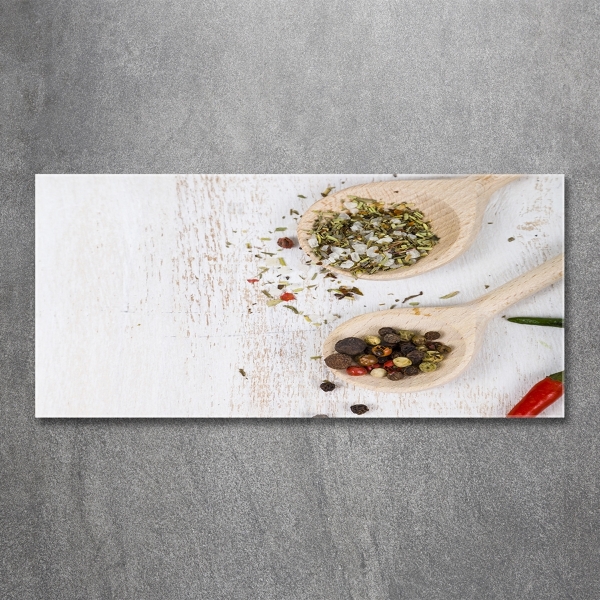 Glasbild Gemüse und Gewürze