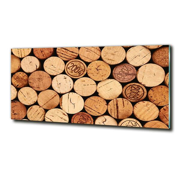 Foto glasbild Weinkorken