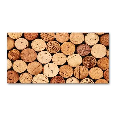 Foto glasbild Weinkorken