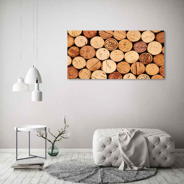 Foto glasbild Weinkorken