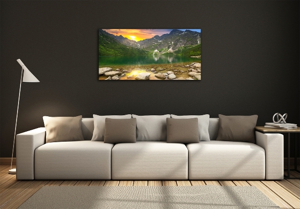 Bild auf glas Das Meeresauge der Tatra-Berge