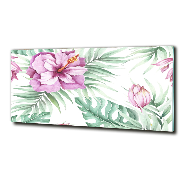 Glasbild Hawaiianische Blumen