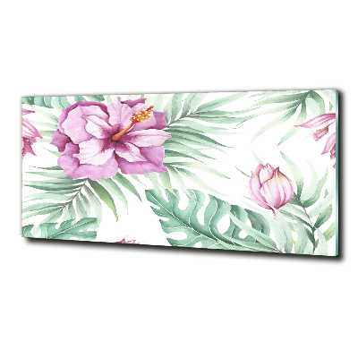 Glasbild Hawaiianische Blumen