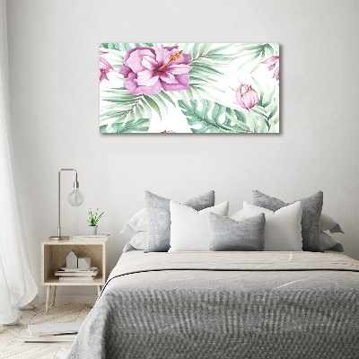 Glasbild Hawaiianische Blumen