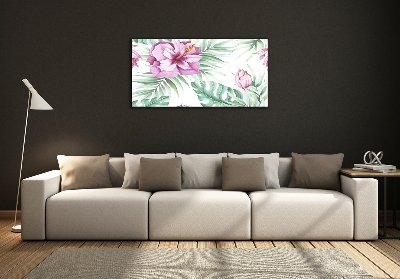 Glasbild Hawaiianische Blumen