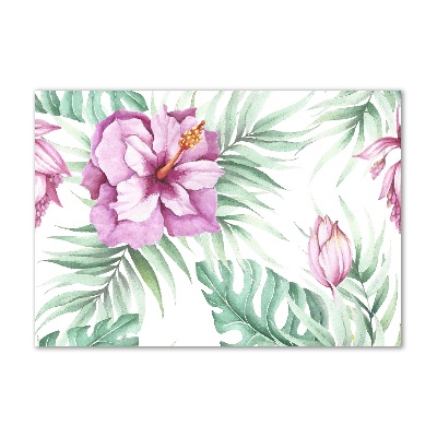 Glasbild Hawaiianische Blumen
