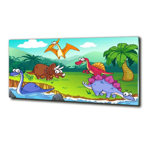 Glasbild Dinosaurier