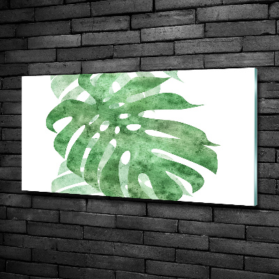 Glasbild Monstera