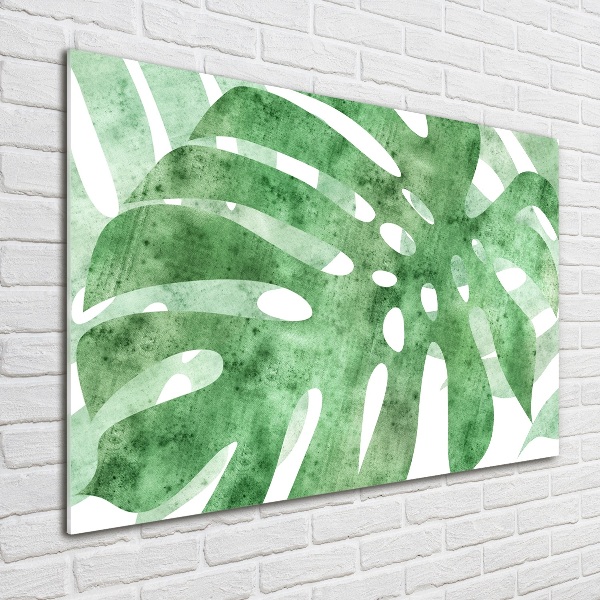 Glasbild Monstera