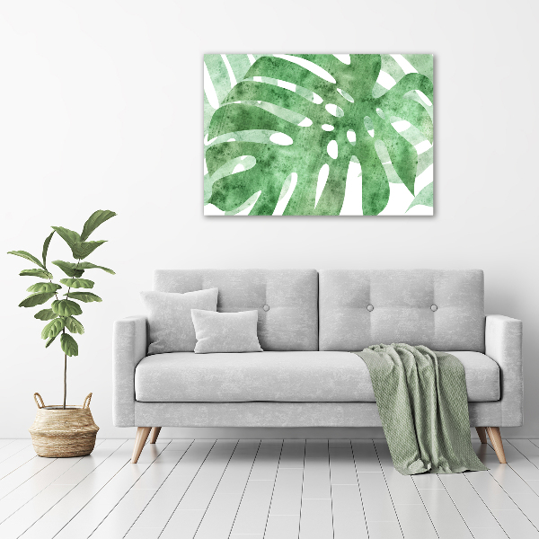 Glasbild Monstera