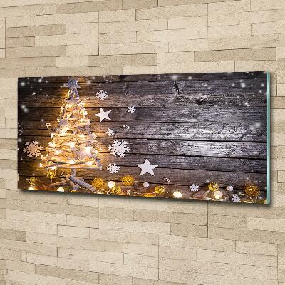 Foto glasbild Beleuchteter Weihnachtsbaum