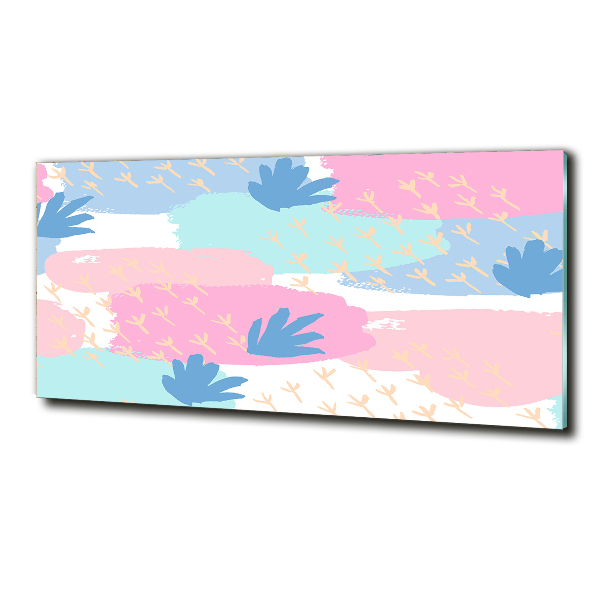 Glasbild Farbenfrohes Muster