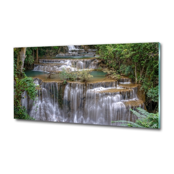Bild auf glas Wasserfall im Wald