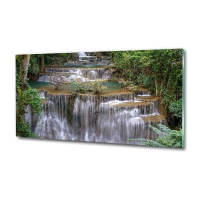 Bild auf glas Wasserfall im Wald