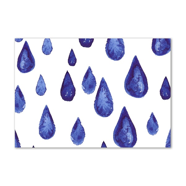 Foto glasbild Blaue Tropfen