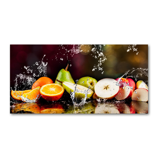 Foto glasbild Obst und Wasser