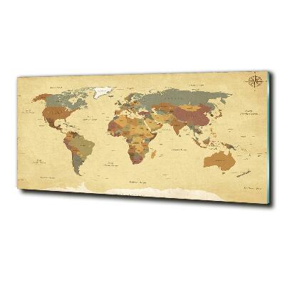 Glasbild Politische Karte