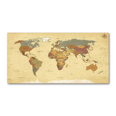 Glasbild Politische Karte