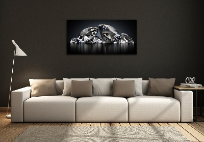 Glasbild Diamanten