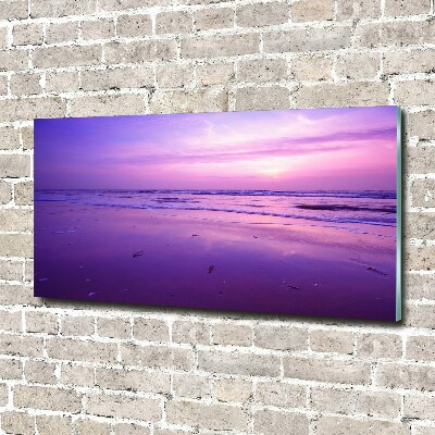 Glasbild Sonnenuntergang, Sonne, Meer