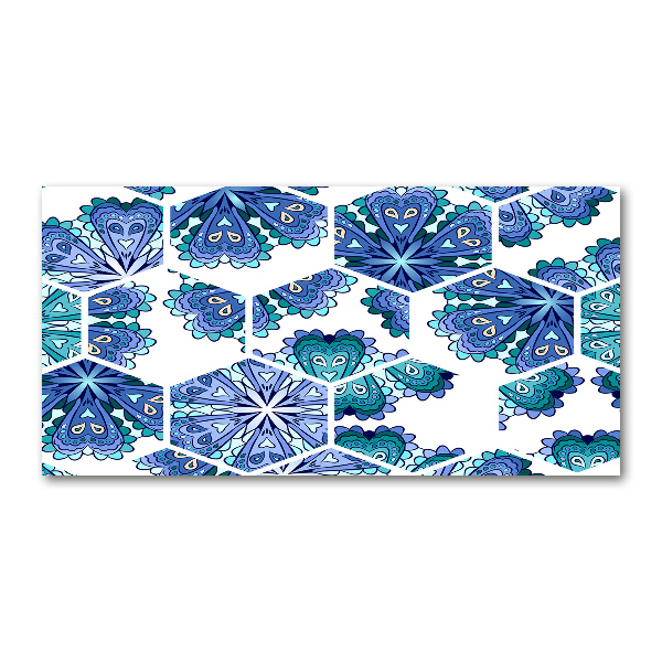 Foto glasbild Mandala-Elemente