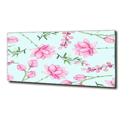 Glasbild Blüten und Beeren