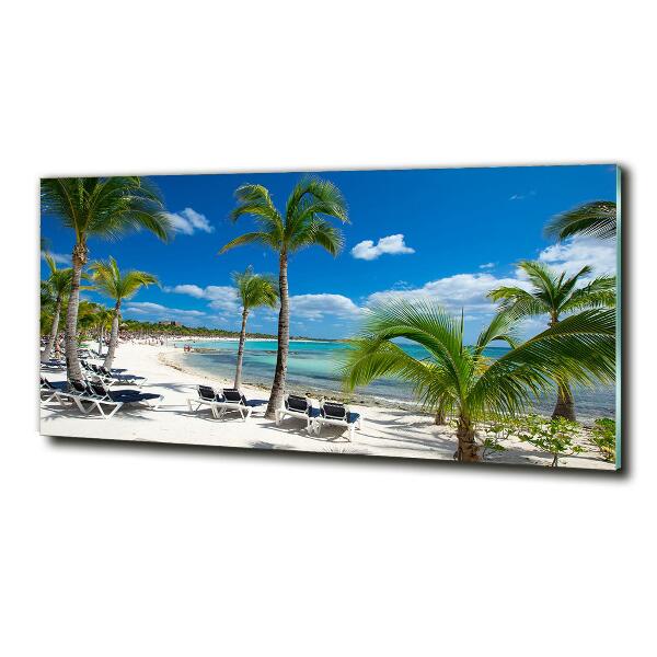 Glasbild Maledivenstrand