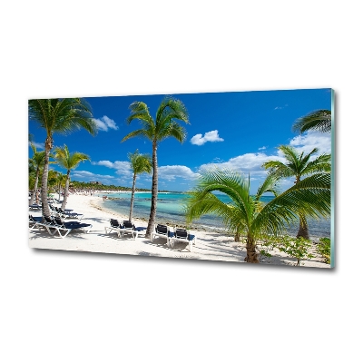 Glasbild Maledivenstrand