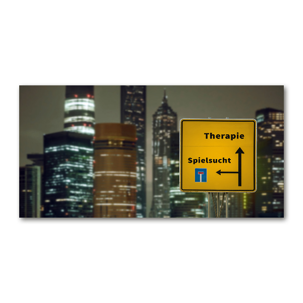 Bild auf glas Therapie in der Stadt