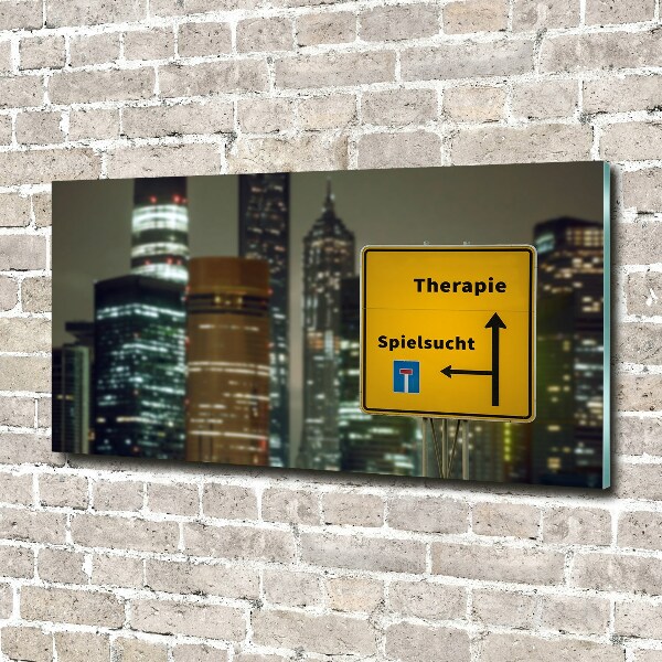 Bild auf glas Therapie in der Stadt